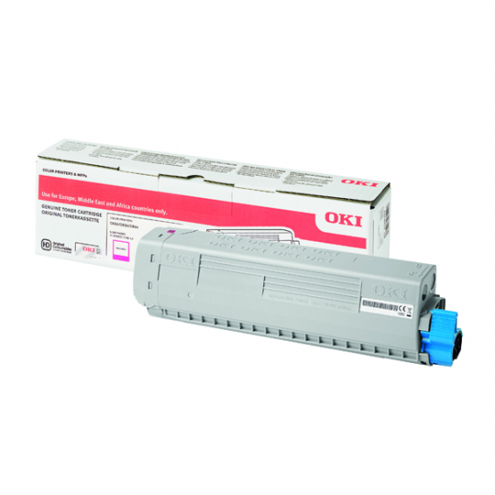 Oki C824 834 844 Magenta Original Toner Cartridge (47095702) 